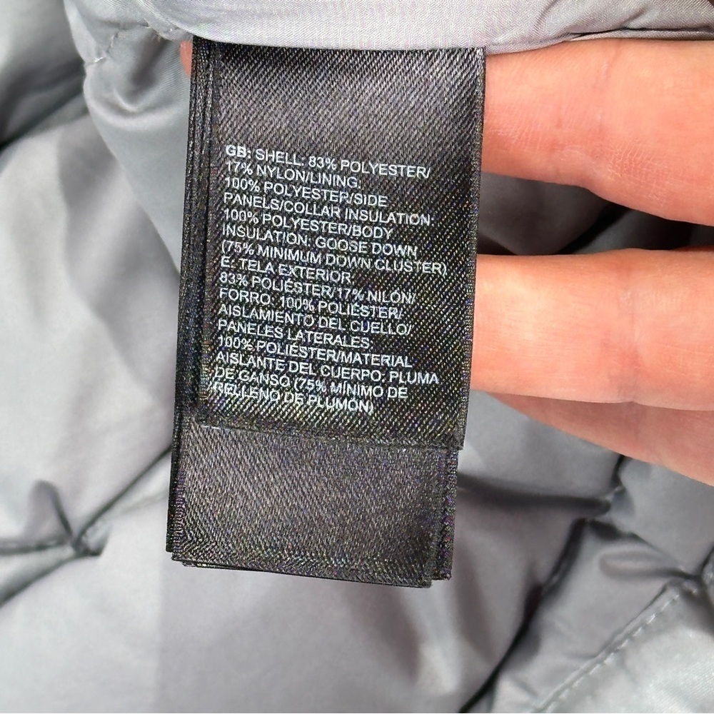 The North Face Puffer Jacket 550 Fill Chevron Down Grey S - Picture 9 of 13